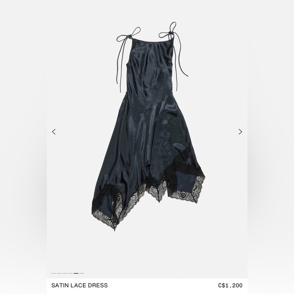 Acne Studios Satin Lace Dress - Picture 5 of 14